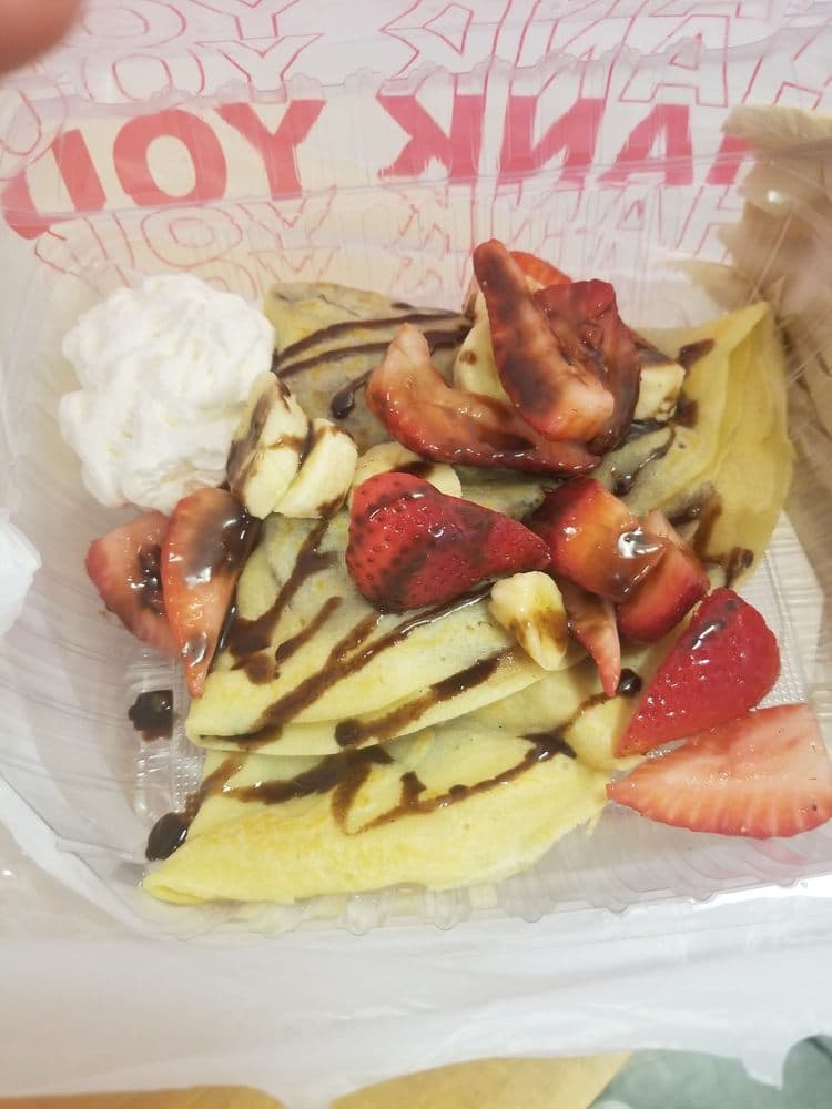 Crepa Dulce con Fresas y Plátano